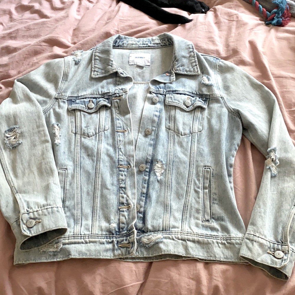 Old Navy distressed jean jacket